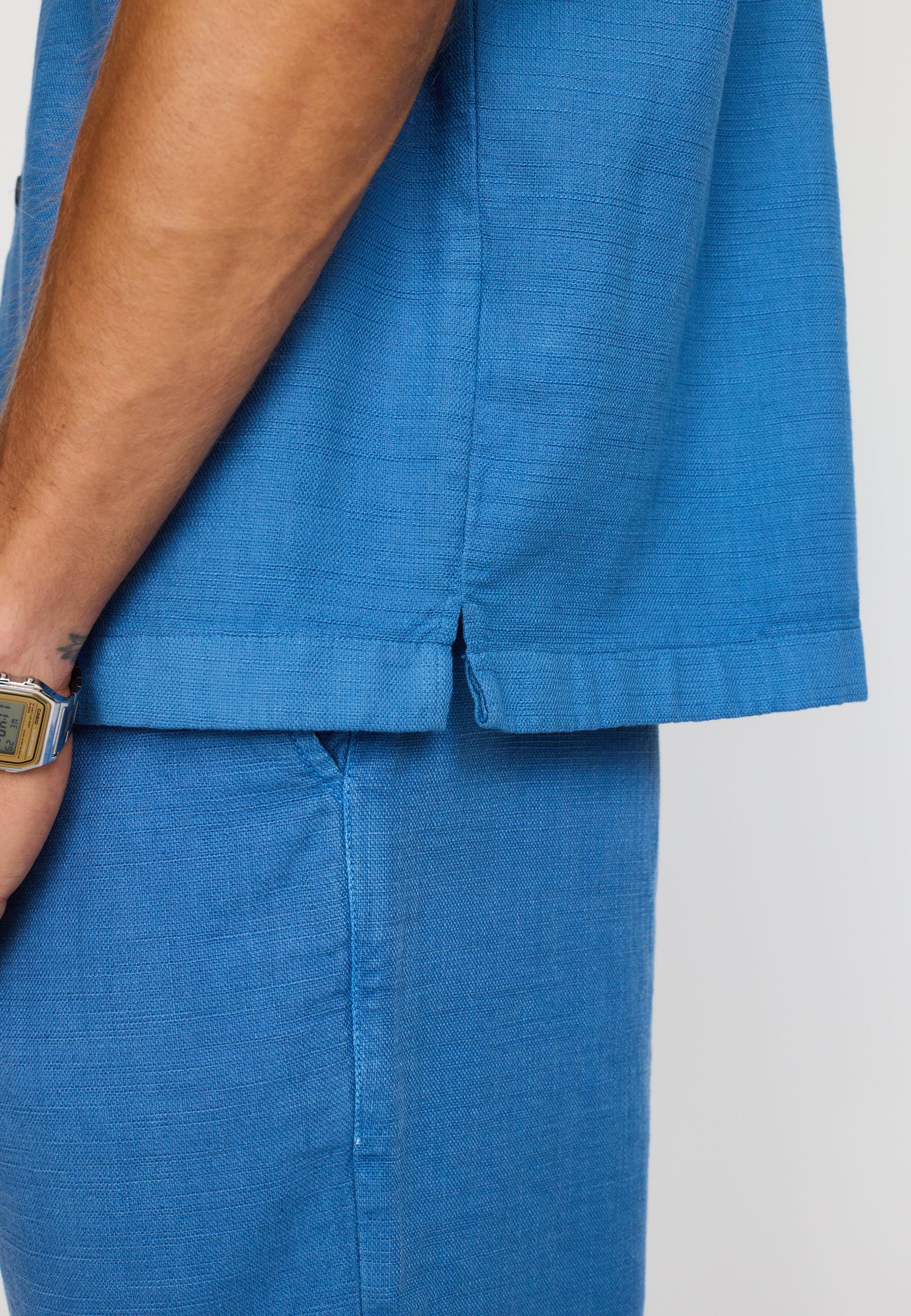 Revolution Oversized Short-Sleeved Shirt Hemd blau